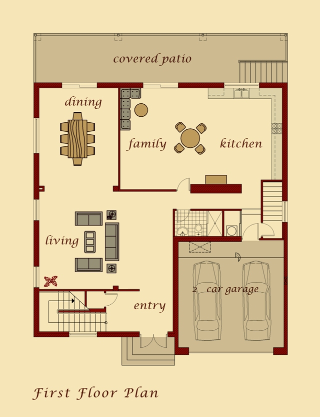 Moush Model First Floor Plan